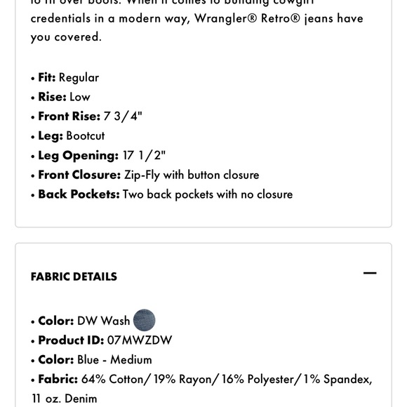 Wrangler Women's Retro Sadie Bootcut Jeans in Classic Blue - Picture 12 of 12